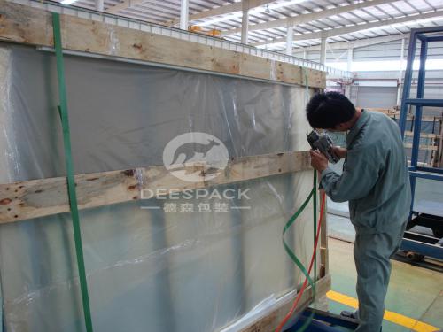 光伏玻璃、平板玻璃、玻璃瓶可以用PET塑鋼帶打包